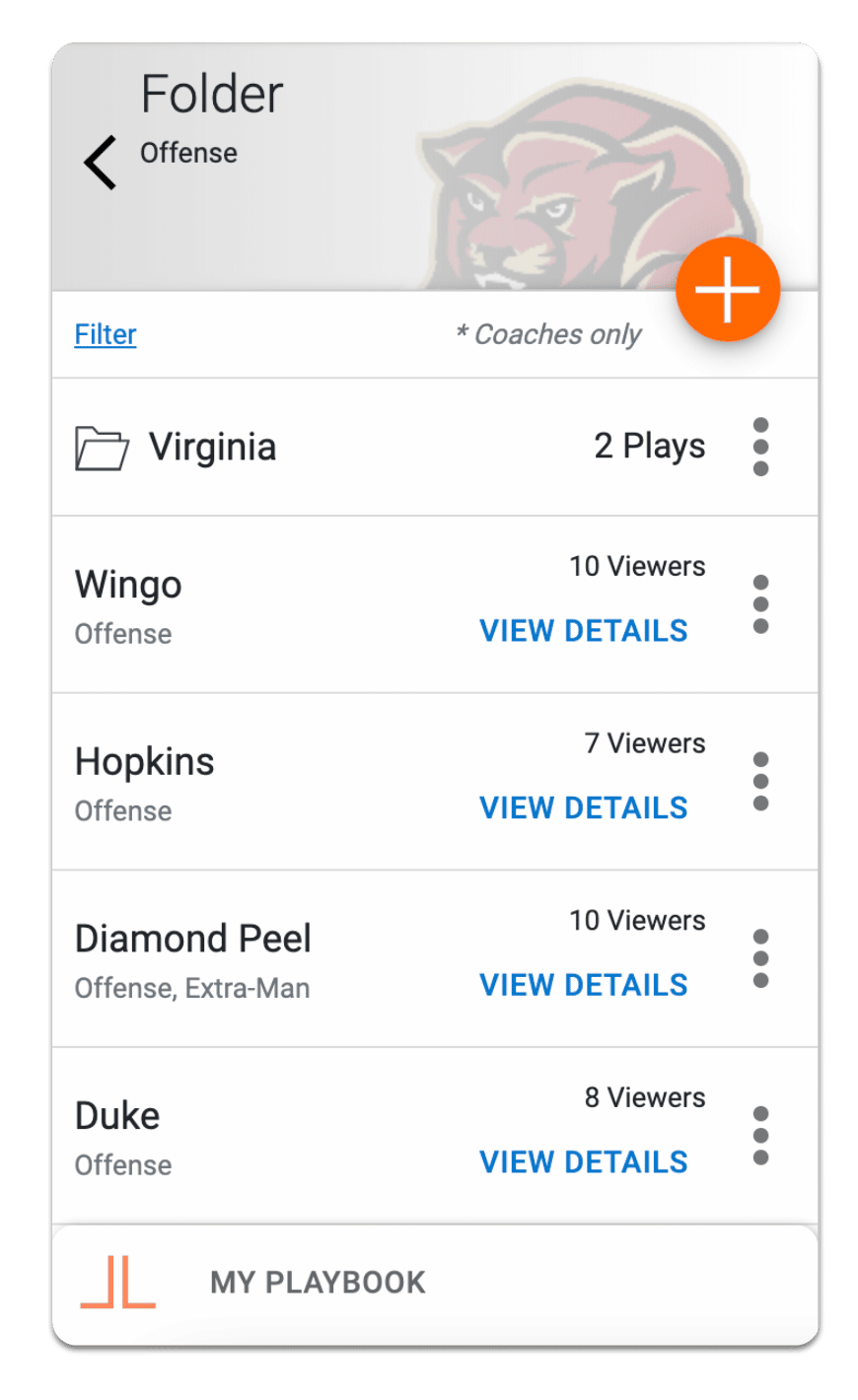 Screenshot of Lacrosse Lab team digital playbook